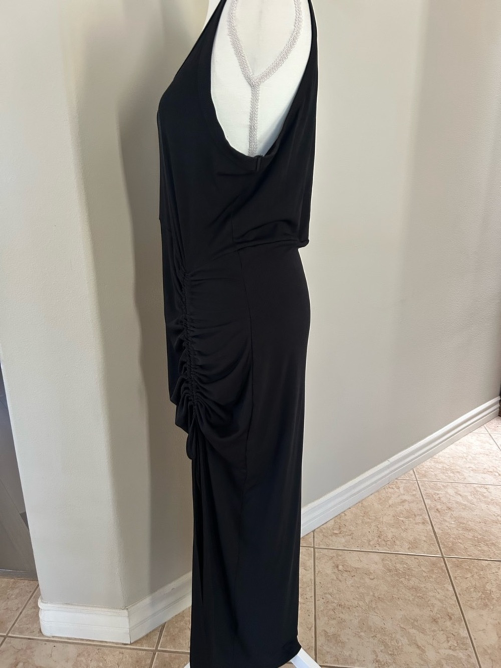 Chicme Ribbed Tank Maxi Dress With Side Ruching - Picture 6 of 12